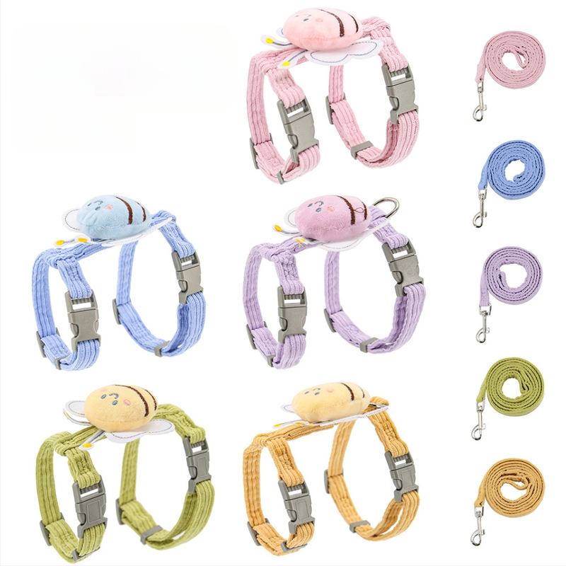 Katės liemenė su pavadėliu, I formos dizainas, anti pabėgimo funkcija, poliesteris