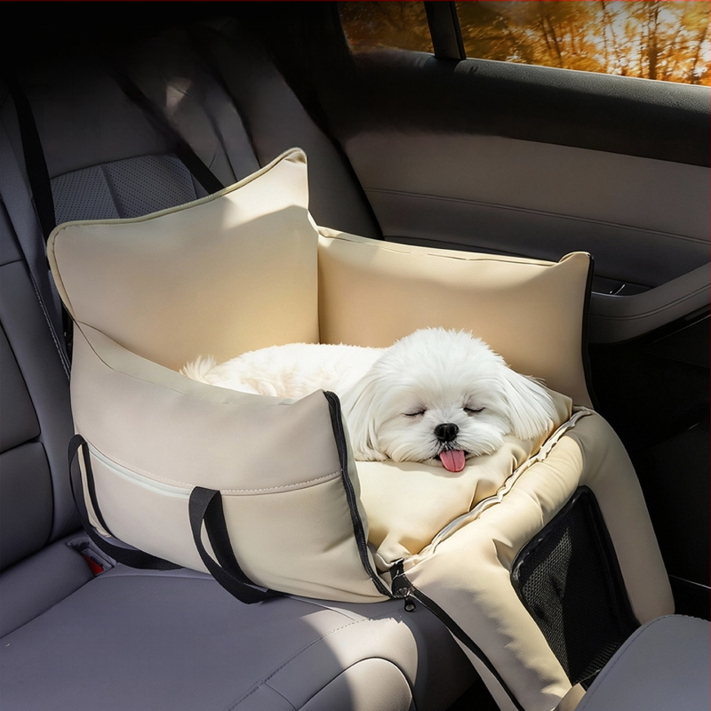 Automobilių gyvūnų guolis automobiliui, visoms sezonoms, tekstūruota oda, atsparus nešvarumams ir vandeniui, vienos spalvos, medžiaga: bio-proteinė oda + PP medvilnė, kietumas: vidutinis–minkštas, įgaliotas privatūs prekės ženklas