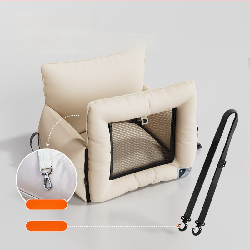 Automobilių gyvūnų guolis automobiliui, visoms sezonoms, tekstūruota oda, atsparus nešvarumams ir vandeniui, vienos spalvos, medžiaga: bio-proteinė oda + PP medvilnė, kietumas: vidutinis–minkštas, įgaliotas privatūs prekės ženklas