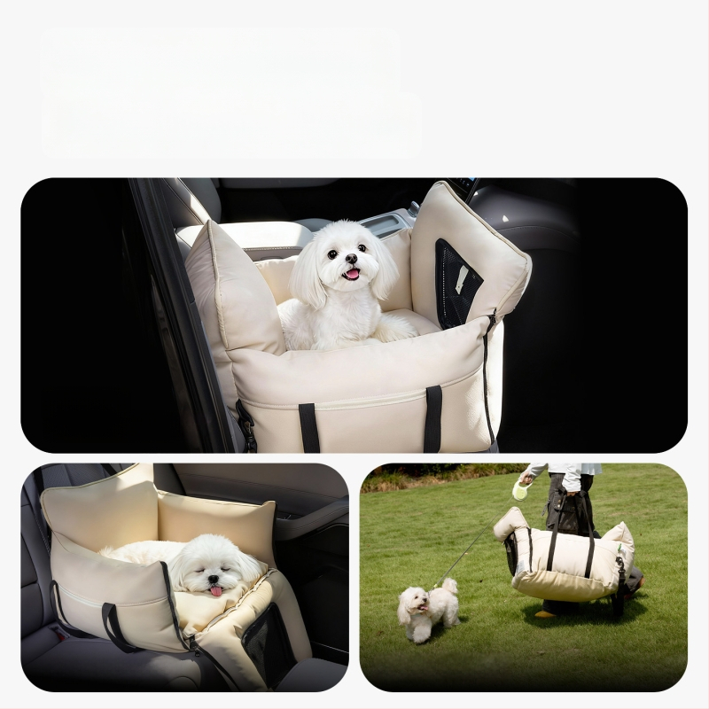 Automobilių gyvūnų guolis automobiliui, visoms sezonoms, tekstūruota oda, atsparus nešvarumams ir vandeniui, vienos spalvos, medžiaga: bio-proteinė oda + PP medvilnė, kietumas: vidutinis–minkštas, įgaliotas privatūs prekės ženklas