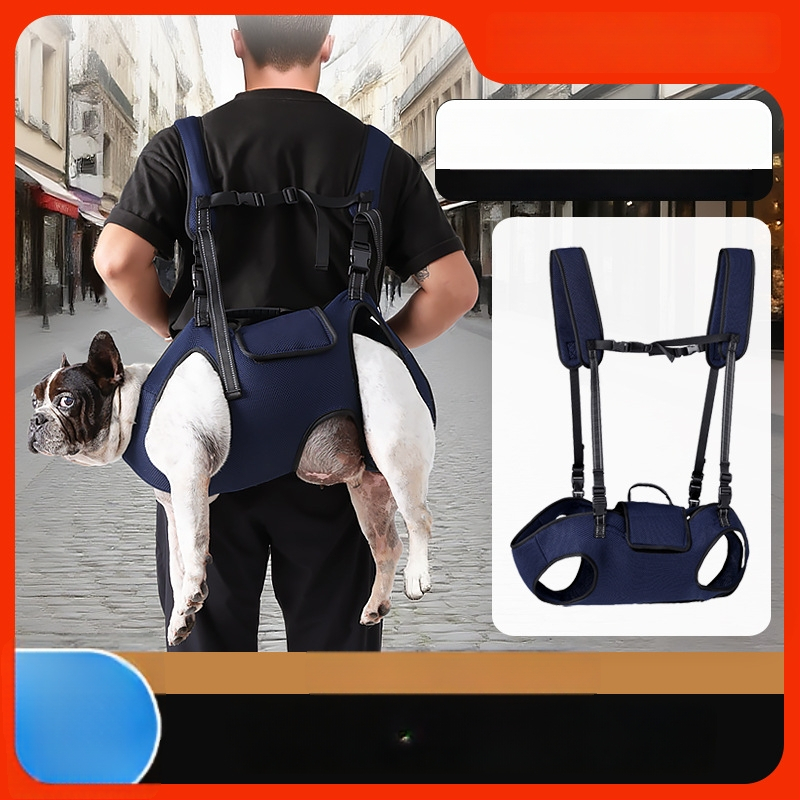 Kelioninė kuprinė šunims ir katėms su cross-body diržu, Oxford audinys, vieno atspalvio dizainas, vidutinio kietumo