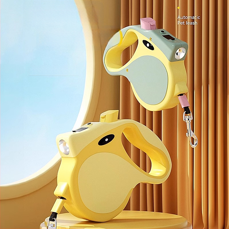 Ištraukiamas šunų pavadėlis vidutinio ir mažo dydžio šunims – Medžiaga: ABS, pynuta juosta, lydinys; Ištraukiamas: Taip; Kategorija: Traukimo diržai gyvūnams