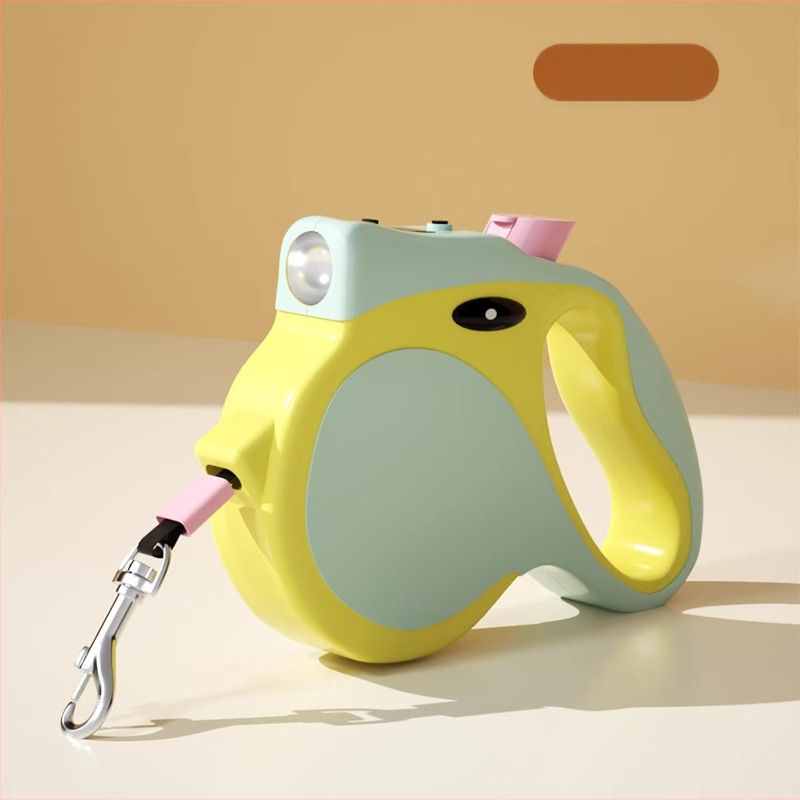 Ištraukiamas šunų pavadėlis vidutinio ir mažo dydžio šunims – Medžiaga: ABS, pynuta juosta, lydinys; Ištraukiamas: Taip; Kategorija: Traukimo diržai gyvūnams