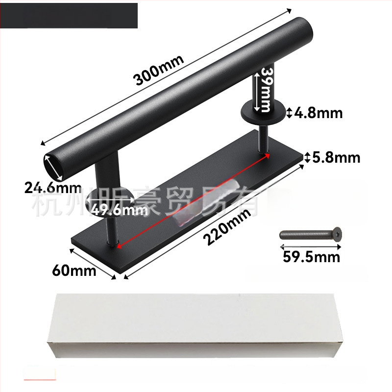 Šarų durų rankenėlė, dvipusė, iš nerūdijančio plieno 304 ir anglies plieno, paviršius: elektrostatinis purškimas ir vielinės tekstūros, skirtas slankiosioms durims
