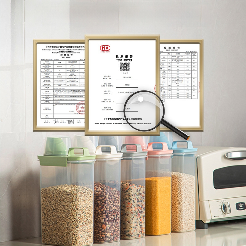 Japonijos stiliaus ryžių laikymo kibiras, atsparus drėgmei ir kenkėjams, iš PP plastiko, talpa iki 4 l.