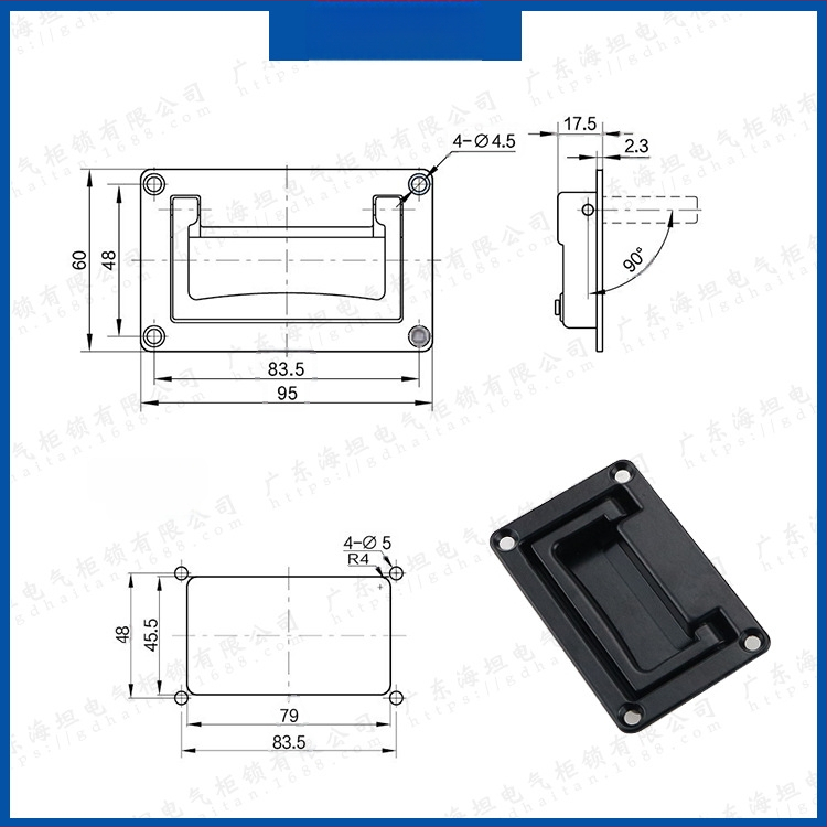 Haitan LS702 Panelinė rankenėlė spintelėms, paslėpta tvirtinimas, cinko lydinys, smėlio chromavimas