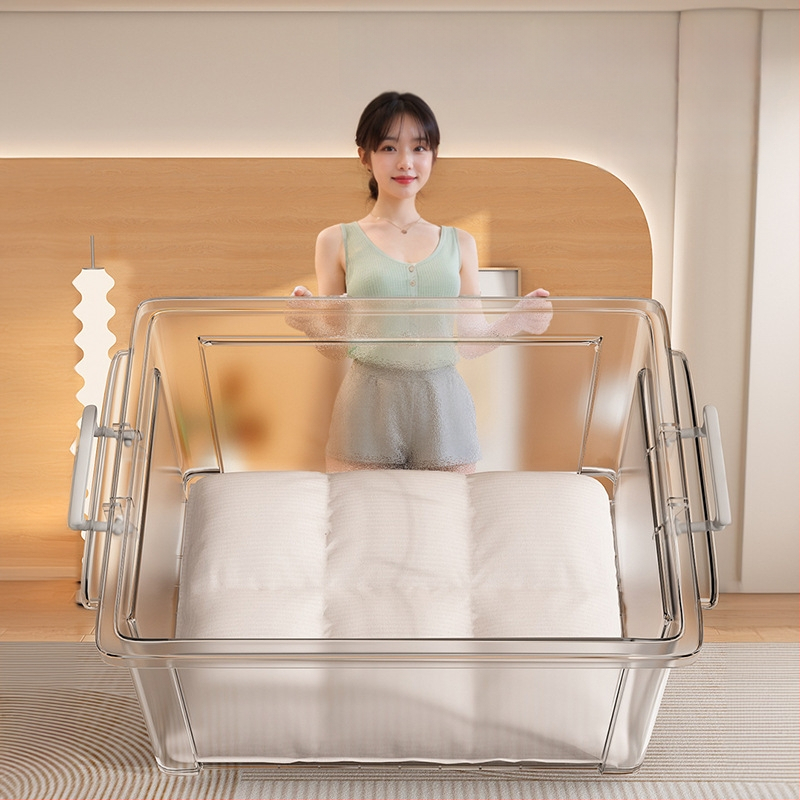 PP laikymo dėžė su ratukais, 30–40 L, nešiojama, paprastas šiuolaikinis dizainas