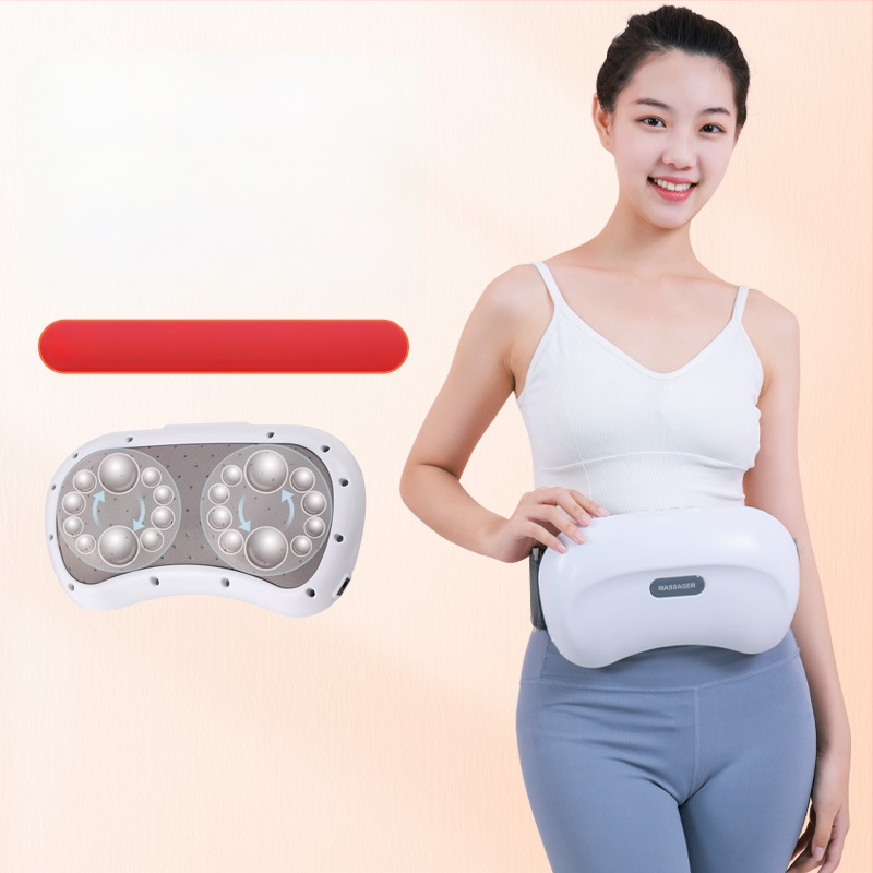 F5 Mājas lietošanai paredzēts divu disku vēdera masieris ar karsto kompresiju un mīcīšanu, strāvas padeve no tīkla, vadība ar pogu, gudrs taimeris