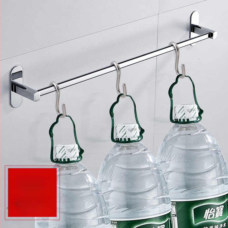 Nerūdijančio plieno rankšluosčių laikiklis, sieninis montavimas, be gręžimo, chromuota danga, su vienu stulpeliu