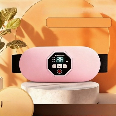 Menstruacijų palengvėjimo šildantis juosmens diržas su vibracija ir karštu kompresu, USB maitinimas, mechaninis valdymas, iki 4 masažo galvų