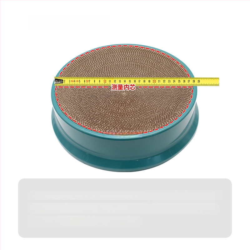 Apaļš kaķu skrāpētājs no gofrētā papīra ar nomaināmu kodolu, vienkāršs stils, iepakojums 50 gab.