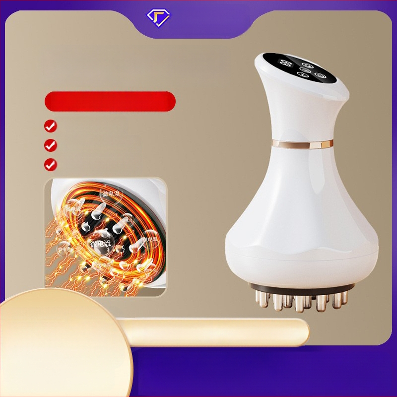 Pārvietojams elektriskais meridiānu masāžieris ar apkuri un vibrācijām, mini, modelis PK690, uzlādējams, 1200 mAh akumulators, temperatūra 38–48°C, ABS korpuss, mehāniskā vadība