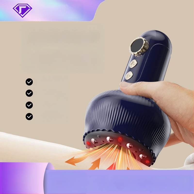 Elektriskais gua sha masieris visam ķermenim – kakls, mugura, pleci, viduklis; uzlādējams, vakuuma uzsūkšana, pogu vadība, Modelis G16