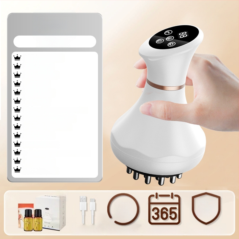 Ieklādzams elektriskā meridiānu masāžas iekārta ar skrāpēšanas funkciju, mikrocirkulāciju, vibrāciju un apkuri