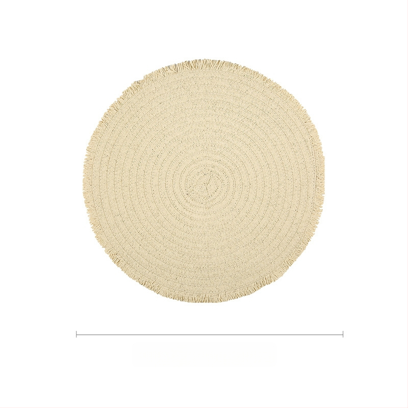 Pletená papierová podložka na stôl – ekologická, tepelnoizolačná, proti popáleninám, dekoratívna podložka; materiál: papier; vzor: jednobarevný; tvar: kruhový, štvorcový, nepravidelný; biologicky rozložiteľné