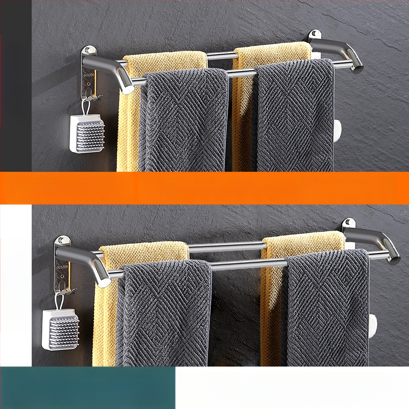 Nerūdijančio plieno sieninis rankšluosčių laikiklis ištraukiamas, su trim lygiais, plonas poliravimas, apkrova 25 kg