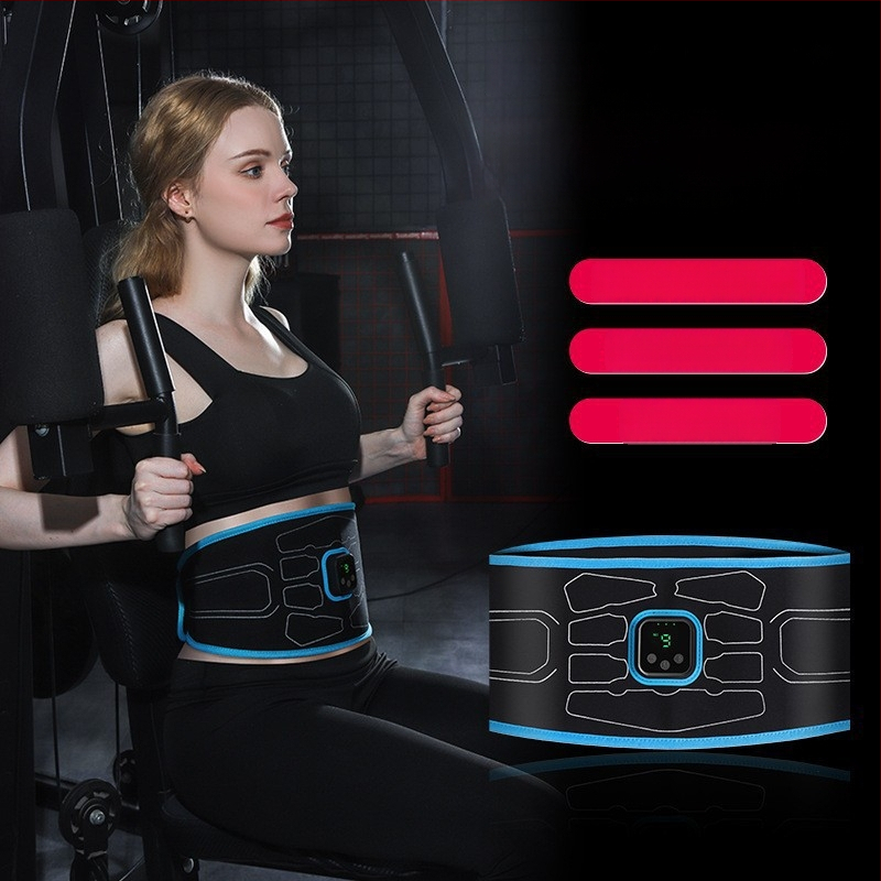 EMS pilvo treniruoklis – įkraunamas, kompiuterinė kontrolė, 8+ masažo galvutės, bepakopė greičio reguliavimas, vibracijos masažas