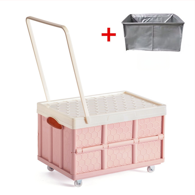 Ištraukiama sulankstoma saugyklos dėžė su ratukais, nešiojamas knygų organizatorius, talpa 0–5 L, logotipo spauda