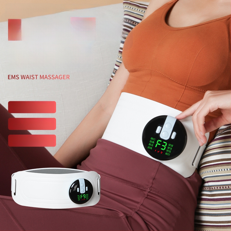 EMS impulsų masažo juosta su USB maitinimu, mechaninis valdymas, karšto kompresijos efektas, iki 4 masažo galvų, nuolatinis pavaros perdavimas