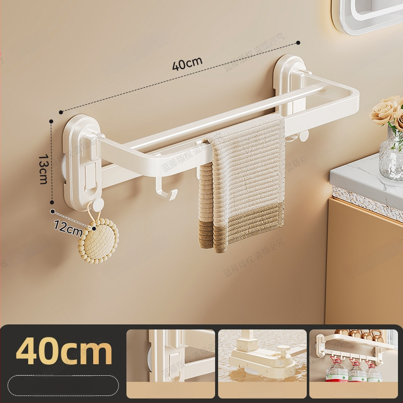 Laikiklis rankšluosčiams su siurbimo laikikliu, sieninis be gręžimo vonios kambariui, ABS + anglies plienas, 10 kg apkrova, vienos stabs, lengvas prabangos stilius