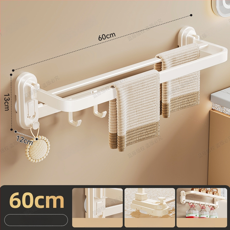 Laikiklis rankšluosčiams su siurbimo laikikliu, sieninis be gręžimo vonios kambariui, ABS + anglies plienas, 10 kg apkrova, vienos stabs, lengvas prabangos stilius