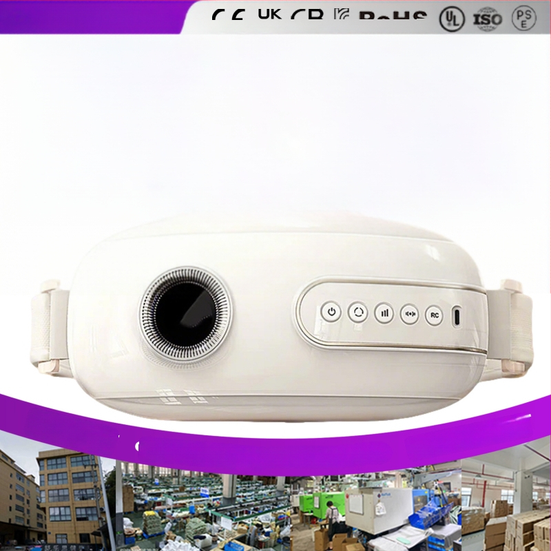 Vēdera masāžieris ar siltumterapiju un mīšanu, uzlādējams, pogu vadība, taimeris