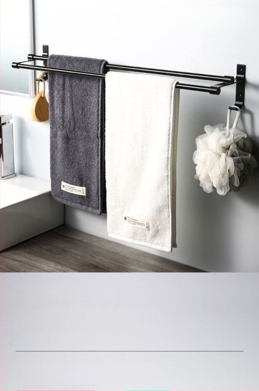 Rankšluosčių laikiklis, dviejų aukštų, Ferroalloy medžiaga, oksidacijos danga, apkrova 30 kg, šiuolaikiškas minimalistinis stilius