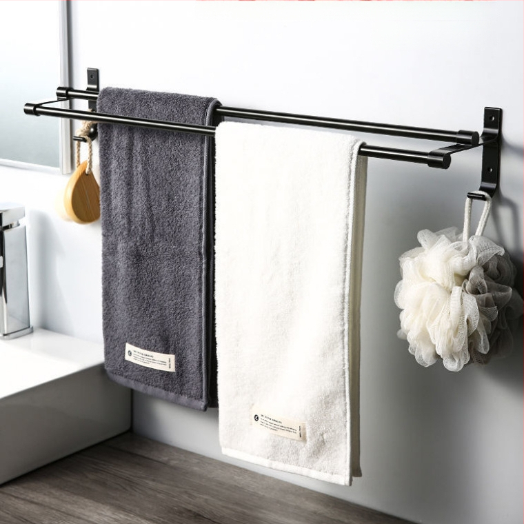 Rankšluosčių laikiklis, dviejų aukštų, Ferroalloy medžiaga, oksidacijos danga, apkrova 30 kg, šiuolaikiškas minimalistinis stilius