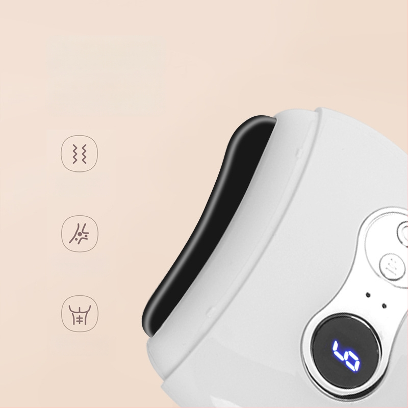 GS-03 Elektrinis gua sha veido masažas įtaisas veidui, 4 greičiai, temperatūra 36–47°C, įkrovimas, ABS