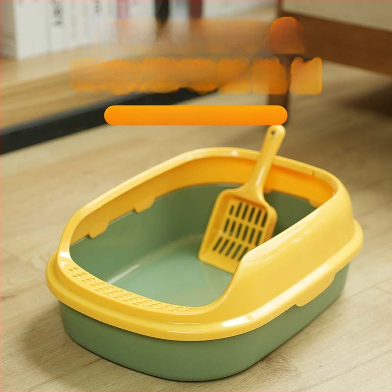 Kaķu smilšu kaste, kvadrātiska forma, PP materiāls, piemērots kaķiem, bez viedajām funkcijām, standarta specifikācija