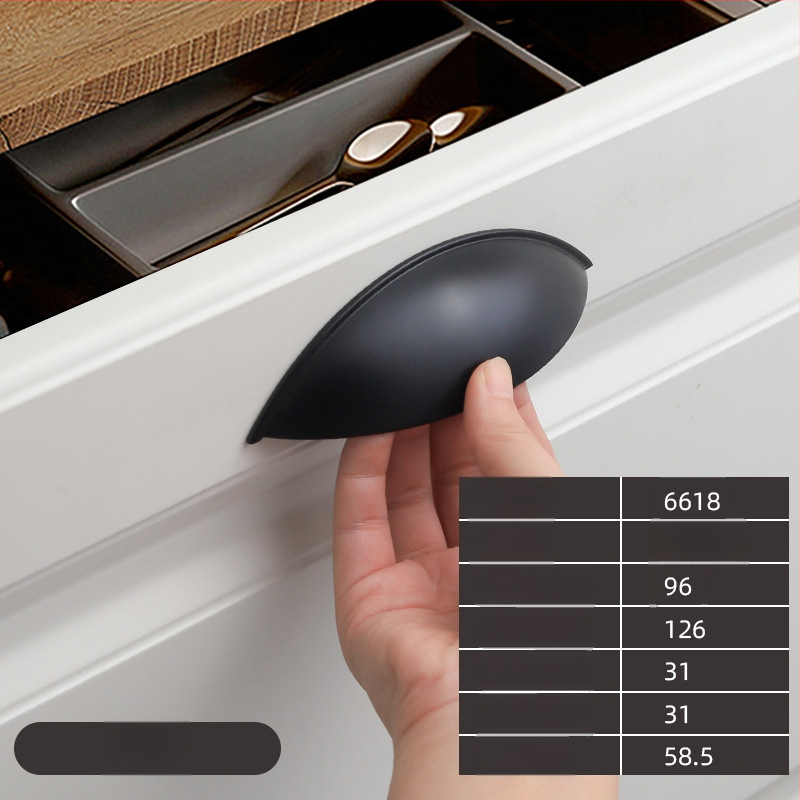 Spintelės rankena su pusapvaliu ausų dizainu, cinko lydinys, modelis 6618, elektroplakavimas