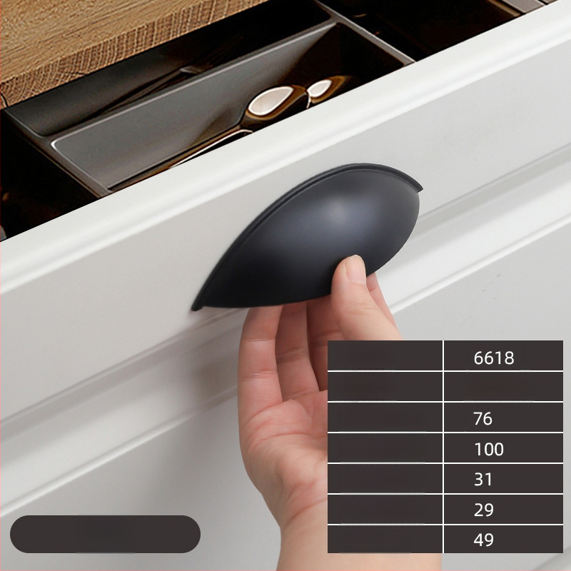 Spintelės rankena su pusapvaliu ausų dizainu, cinko lydinys, modelis 6618, elektroplakavimas