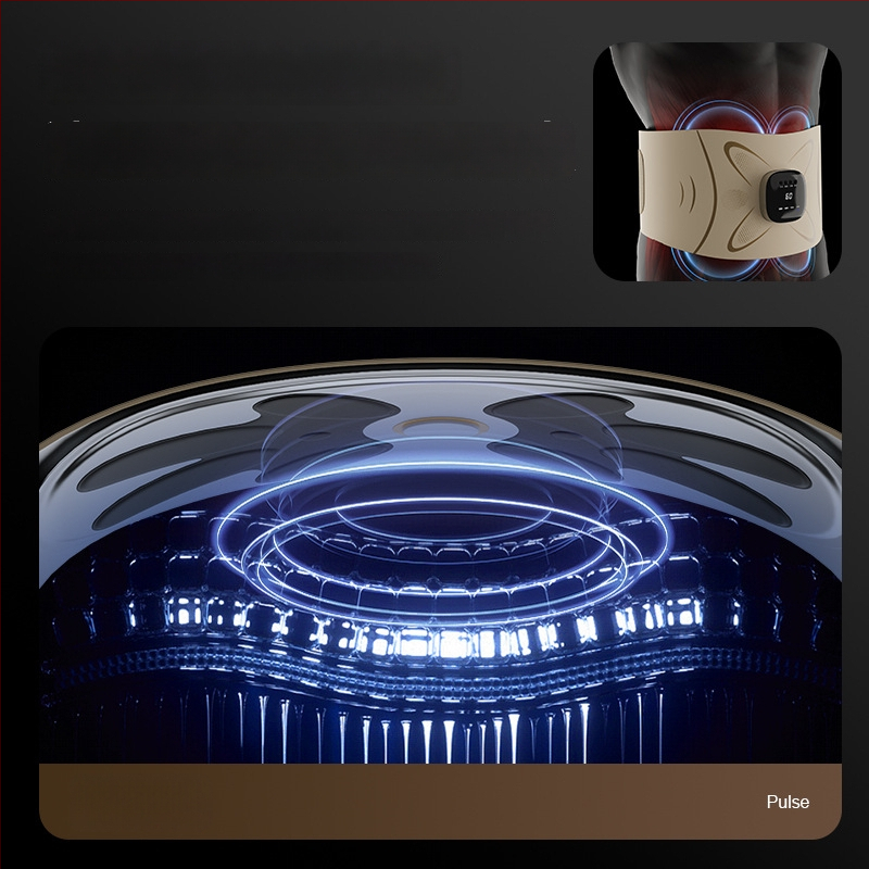 Juosmens masažuoklis su EMS impulsais, mikro srovės šildymas, vibracija ir karštas suspaudimas, 4 masažo galvutės, baterijų maitinimas YM-03