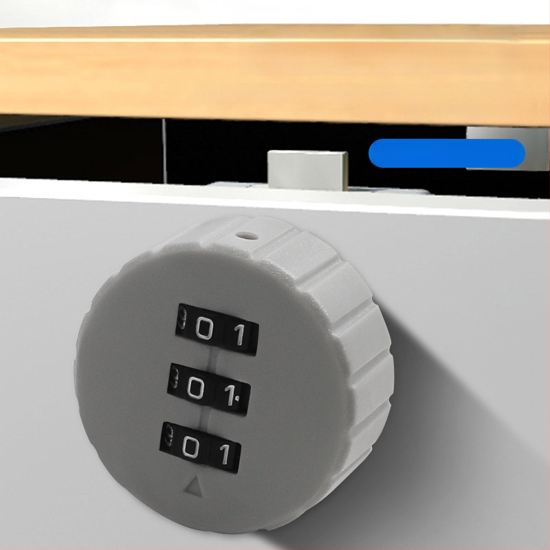 Mehaaniline paroollukustussüsteem büroomööblile – mudel 138; materjal: tsingi sulam ja plastik; sobib sahtlitele, arhivaarskapidele ja kappidele; varjatud paigaldus