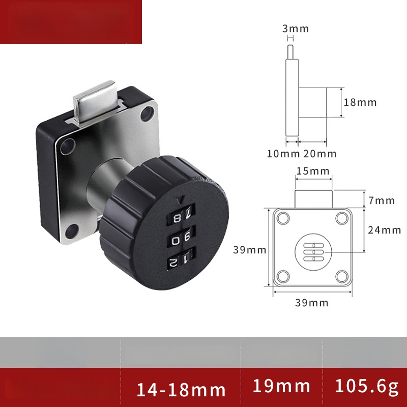 Mehaaniline paroollukustussüsteem büroomööblile – mudel 138; materjal: tsingi sulam ja plastik; sobib sahtlitele, arhivaarskapidele ja kappidele; varjatud paigaldus