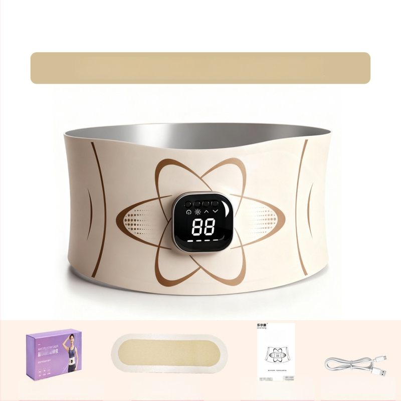 EMS impulsinis masažo diržas juosmeni — išmanus formavimo diržą su šildančiu kompresu, įkraunamas, 4 režimai, iki 4 masažo galvučių