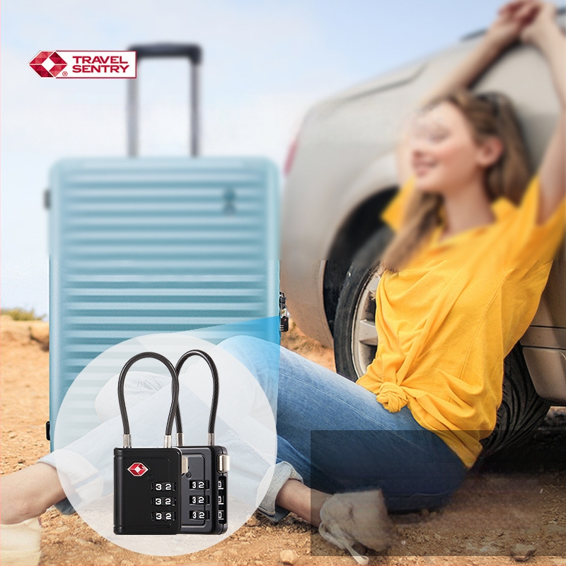Simplicity TSA bagažo užraktas su 4 skaitmenų kombinacija, cinko lydinys, modelis 23221