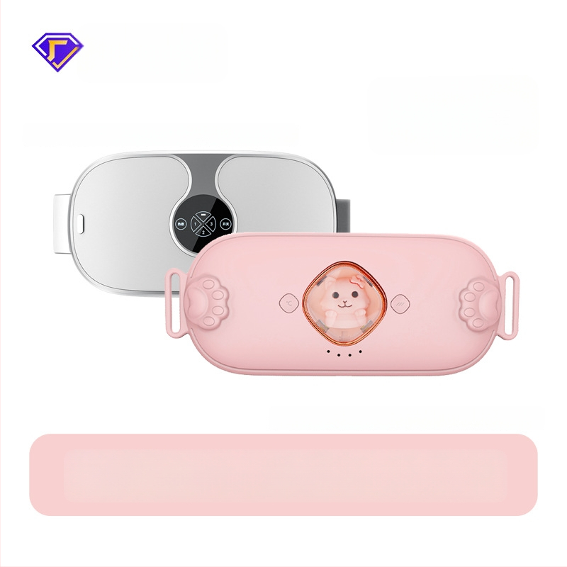 Nešiojamas juosmens ir pilvo masažo įranga su USB maitinimu, skaitmeninis ekranas, gimdos šildymas karšto kompresijos, vibracija, 3 greičiai