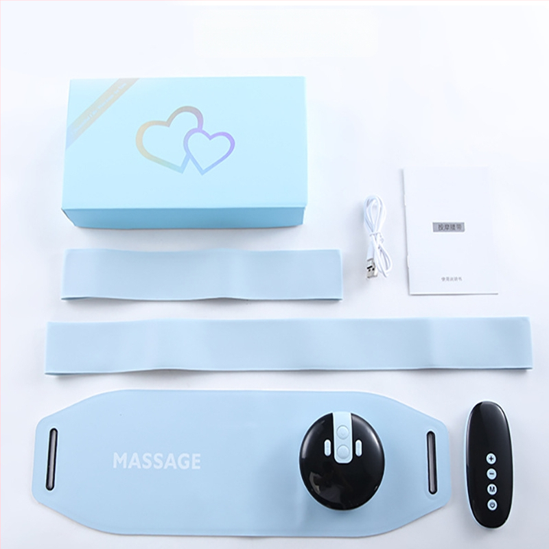 EMS vibracinis masažo diržas su šildymu, 4 masažo galvos, bepakopinis greičio reguliavimas, įkrovimo režimas