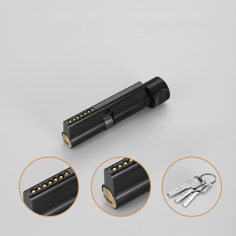 Dalinė rankenos spyna medinėms durims, aliuminio korpusas, šiuolaikinis minimalistinis dizainas