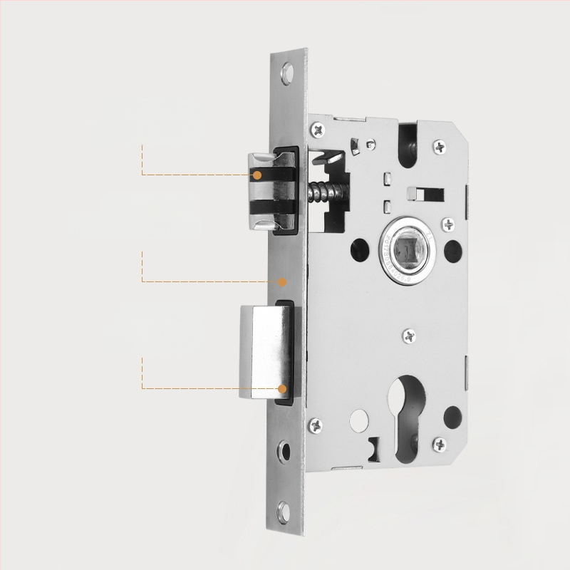 Dalinė rankenos spyna medinėms durims, aliuminio korpusas, šiuolaikinis minimalistinis dizainas