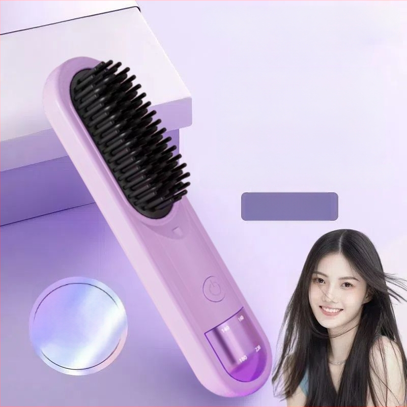 Be laidų dviejų funkcijų plaukų tiesinimo ir garbanos prietaisas su neigiamaisiais jonais, apsauga nuo nudegimų, įkraunamas, 4 temperatūros lygiai