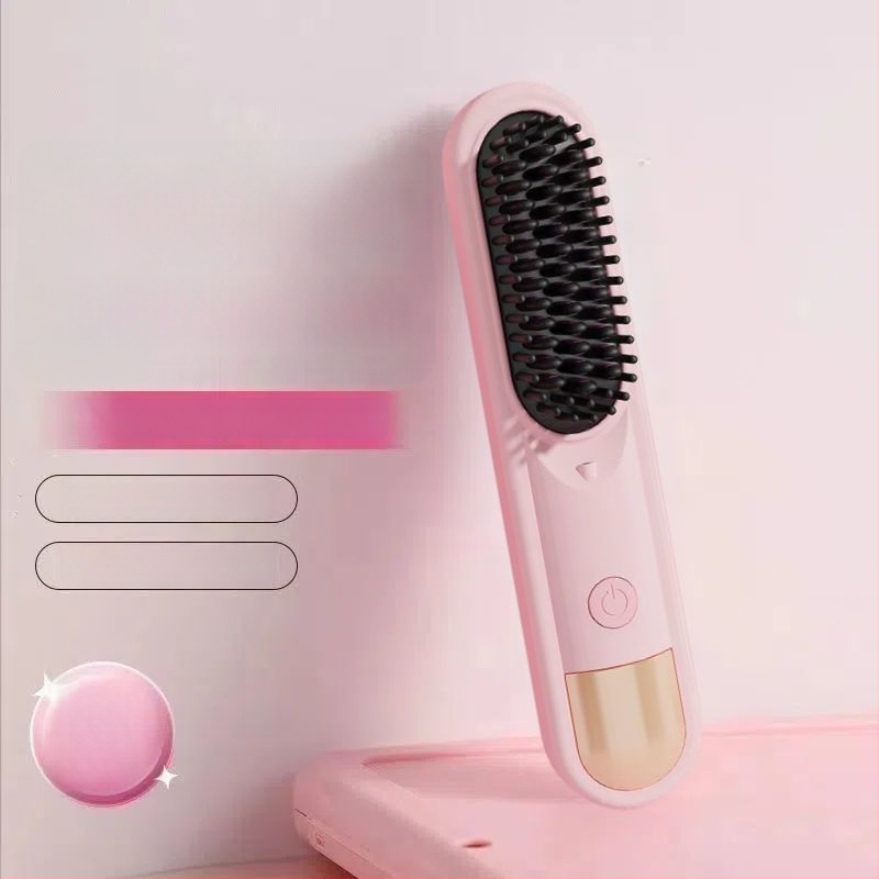 Be laidų dviejų funkcijų plaukų tiesinimo ir garbanos prietaisas su neigiamaisiais jonais, apsauga nuo nudegimų, įkraunamas, 4 temperatūros lygiai