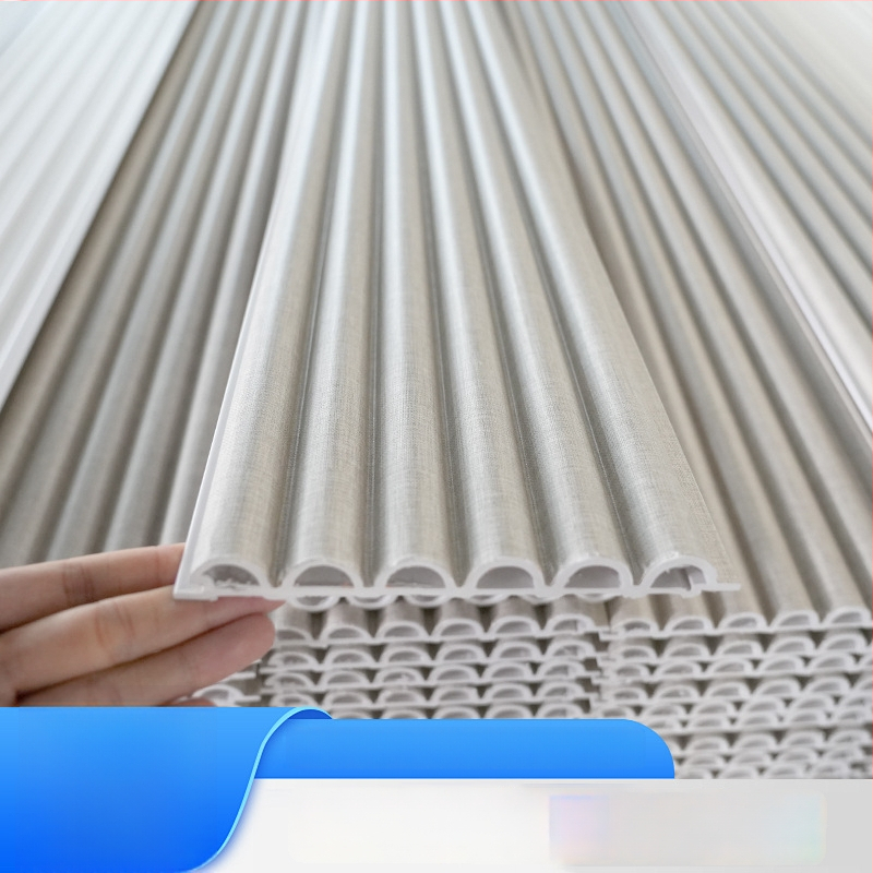 WPC sienos grotelės plokštė su pusapvaliu bangos arkos dizainu, greitas montavimas