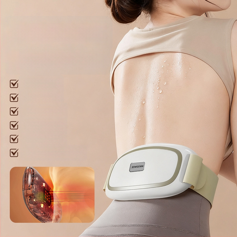 Įkraunama pilvo masažo juosta, iki 4 masažo galvučių, masažas vibracijomis ir šilto kompreso, mechaninis valdymas, nuolatos kintama pavarų dėžė