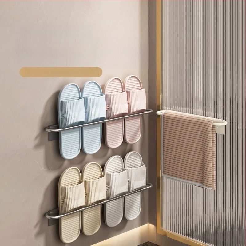 Sieninis rankšluosčių laikiklis, sulankstomas, be gręžimo, iš aliuminio, 10 kg apkrova