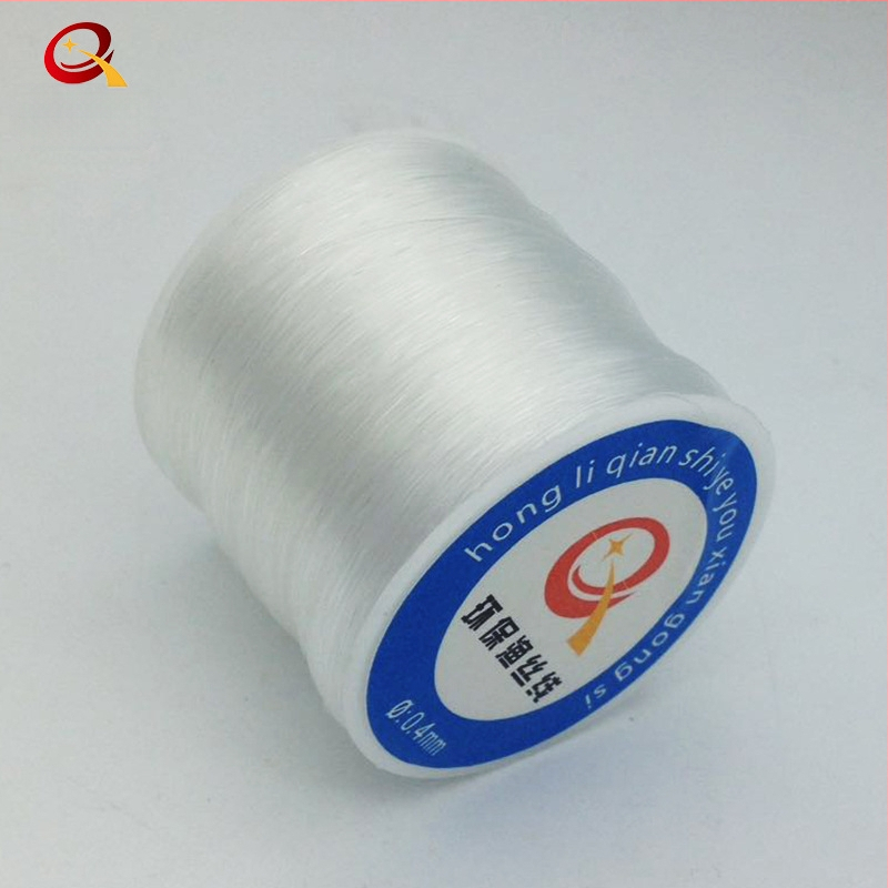 Karoliukų siūlas, nelankstus, skaidrus, poliesterio/nylono, Hongli Fiber, tinkamas apyrankėms, drabužiams ir namų tekstilei