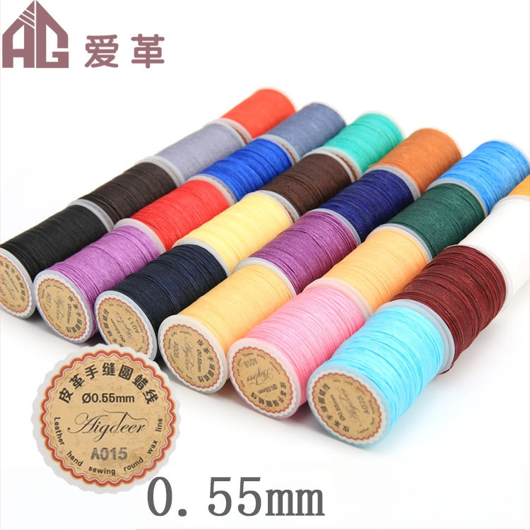 Vaškuota siūlė, daugialypė, apvali, 0,55 mm, poliesteris, namų tekstilėms