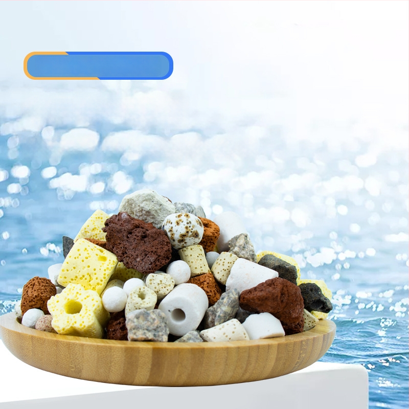 Akvariumo filtravimo medžiaga – tuščios kvarcinės nano sferos nitrifikacijos bakterijų auginimui, keramikinė medžiaga, 1000 g