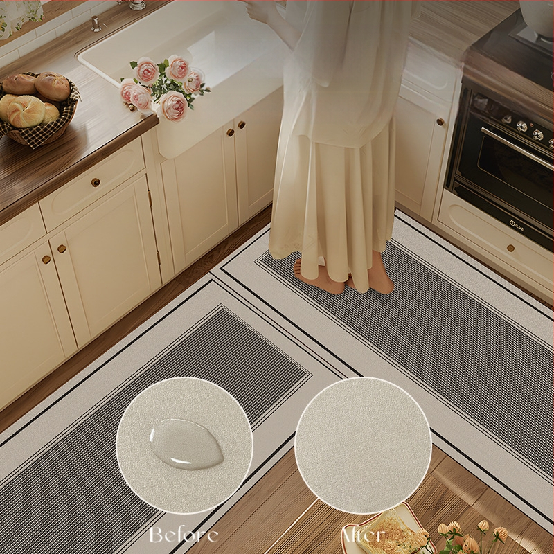 Virtuvės grindų kilimėlis, neslidus, aliejui atsparus, sugeriantis, PVC medžiaga